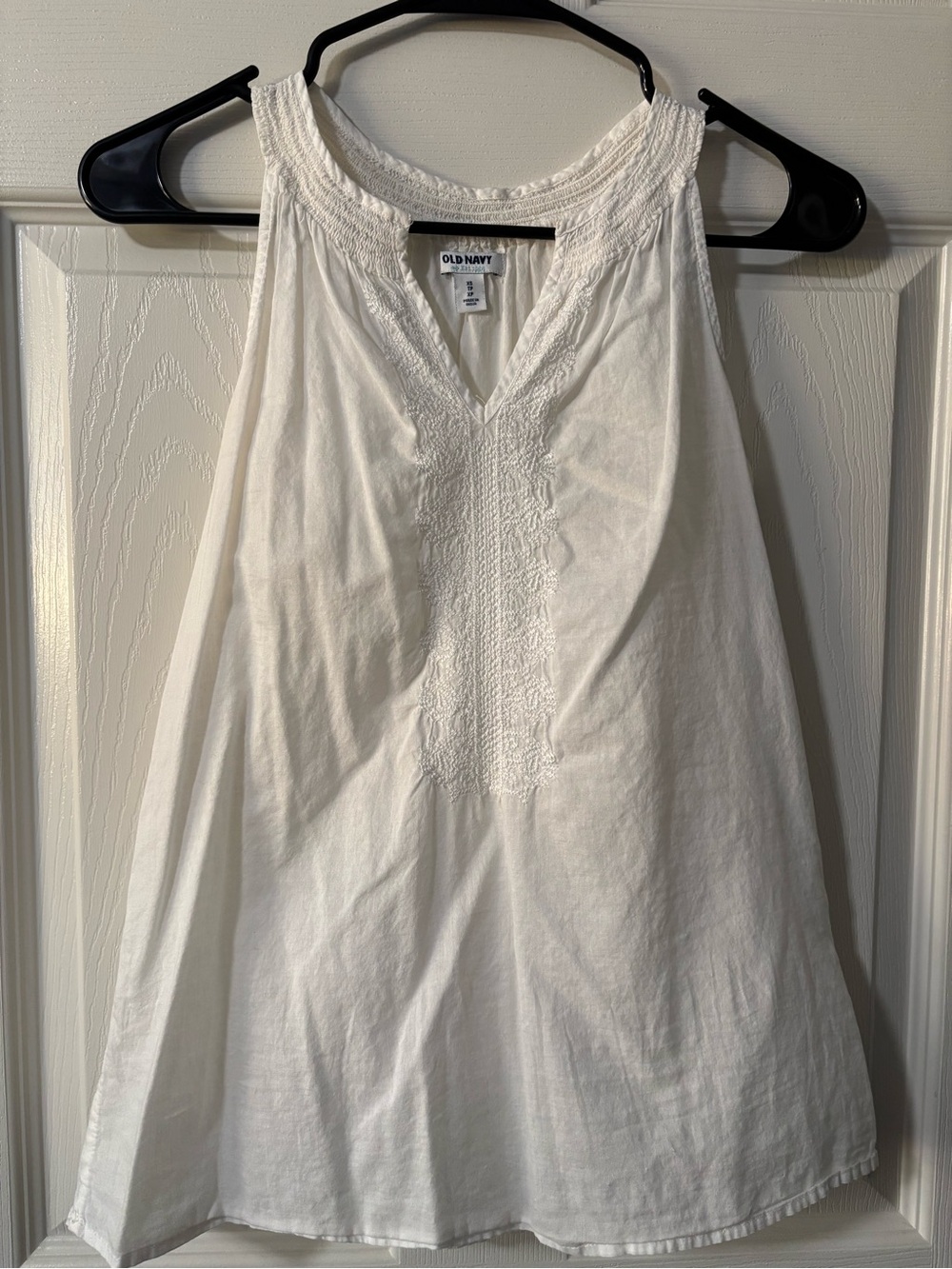 Old Navy White Embroidered Halter Camisole
